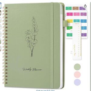 NEW Green Daily Planner Undated 100 Sheets